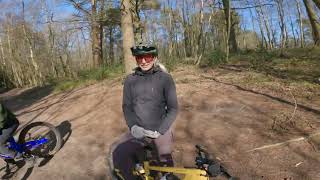 Riding Peaslake trails for the first time with...