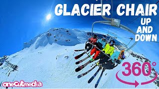 360 views on the Glacier Chair on Blackcomb...