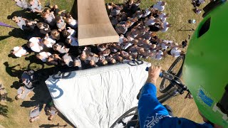 JUMPING OVER HEAPS OF KIDS - LONGFORD SCHOOL...