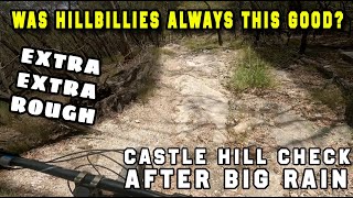 Riding Castle Hill after all the big rain!...