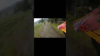 Mountain biking under heavy rain  | #Shorts