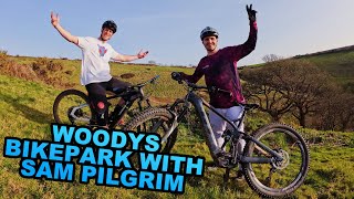 BACK AT WOODYS BIKE PARK WITH SAM PILGRIM!!!