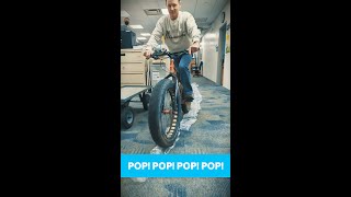 The SOUND of Pillow Popping - Slow Mo Fat Bike...