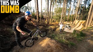 RIDING SCARY DOWNHILL JUMPS ON THE TINY 16...