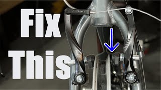 How To Fix Bike V Brake Pads Rubbing On One Side