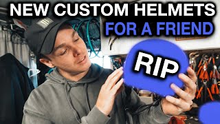 MY NEW CUSTOM PAINTED HELMETS!! IN MEMORY OF A...