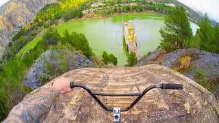 BMX RIDING ON ABANDONED DAM