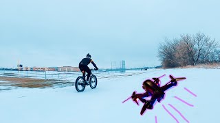 Chasing a Fat Bike with a DRONE