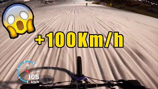 IN BICI A 100KM/H SULLA NEVE!