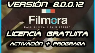 Licencia gratuita FILMORA WONDERSHARE VERSIÓN...