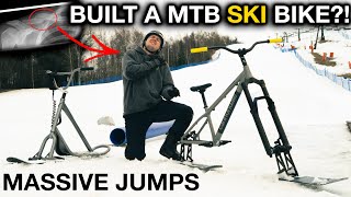 WE BUILT A INSANE MTB SKI BIKE! My collarbone...
