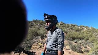 Brutal uphill for a short time of downhill fun