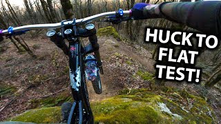 Testing my 300mm Fork on a huck to flat