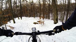 Hometrails im Schnee - MTB Wien