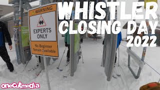 Closing Day at Whistler was a POWDER DAY  ...