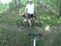 Biking Etobicoke Trail Adam and Yuri