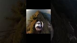 Crazy mountain bike POV on a crest 