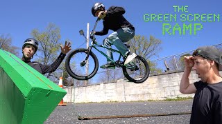 WE BUILT A DISAPPEARING GREEN SCREEN BMX RAMP!