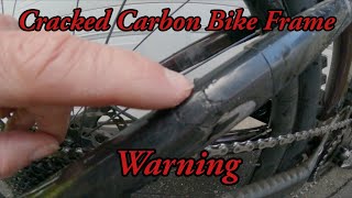 Cracked Carbon Bike Frame - Giant Reign