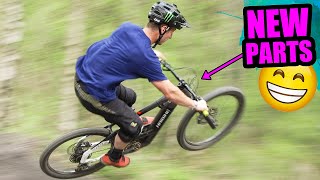 FITTING NEW PARTS ON MY MTB AND SICK FREERIDE...