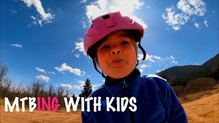 Mountain Biking with Kids on real Mountain...