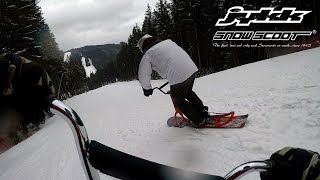 Snowscoot riding Bílá - test FeiyuTech  WG2