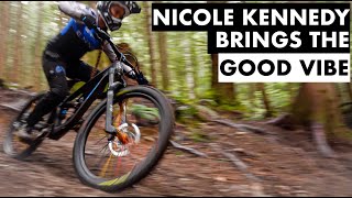 NICOLE GETTING THE MOST OF A SOGGY AFTER WORK...