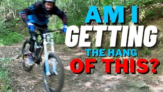 Newbie MTB Rider Getting Used To OFF PISTE Trails