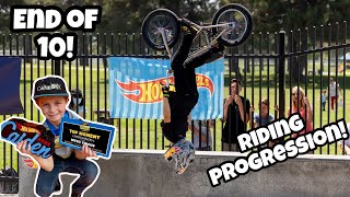 End of 10! Caiden's Freestyle BMX Riding...