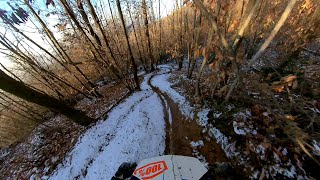 Nazzano trail area - West peak - MTB POV snowy...