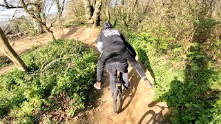 DIRT JUMP AND TRAIL BIKE SESSION, HUGE CRASH, ...