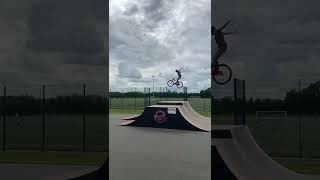 Skatepark flow about! ..#backflip #mtb #riding...