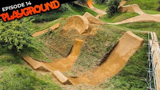 BUILDING THE MEGA DIRT WALLRIDE AND TRYING TO...