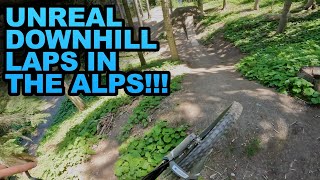 BACK RIDING DOWNHILL IN THE ALPS WITH SAM...