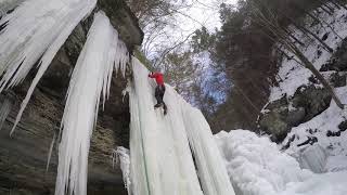 Ice Climbing - Campbell Run Falls, Tioga State...