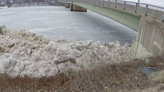 Susquehanna River Ice Going Out at Lock Haven...