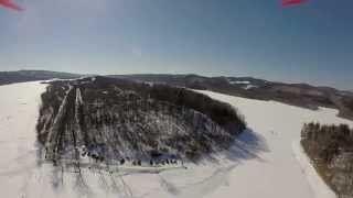 Drone - Ice Fishing at Hunter Run Inlet - Bald...