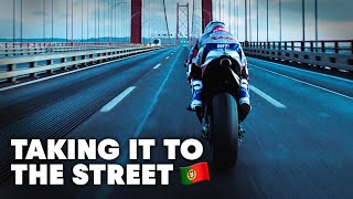MotoGP Rider Miguel Oliveira rides his Red...