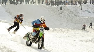 Ski Racing Behind Motorcycles - Red Bull...