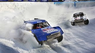 Offroad Racing Pro4 Trucks on a Ski Slope