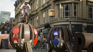 Urban Trials Riding on Unusual Obstacles - Red...