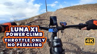 Luna X1 Power Climb Throttle Only No Pedaling...