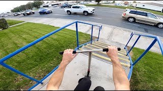 SKETCHY HANDRAIL INTO TRAFFIC!
