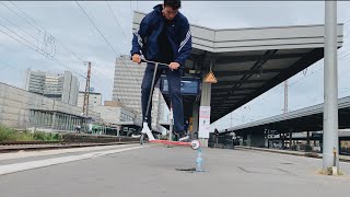 i did the bottle cap challenge thing on my scooter