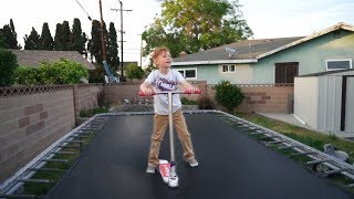 gave my trampoline away... he is stoked!