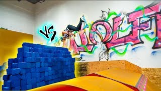 SCOOTER vs. FOAM PIT WALL!