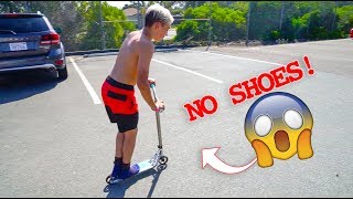 SCOOTER TRICKS with NO CLOTHES!