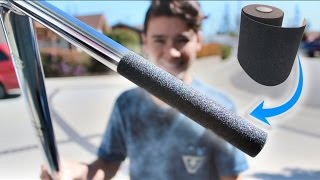 USING GRIPTAPE AS SCOOTER GRIPS!