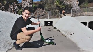 SCOOTER TRICKS ON SCARY STREET HALFPIPE!