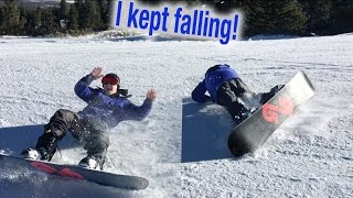 FIRST TIME SNOWBOARDING!